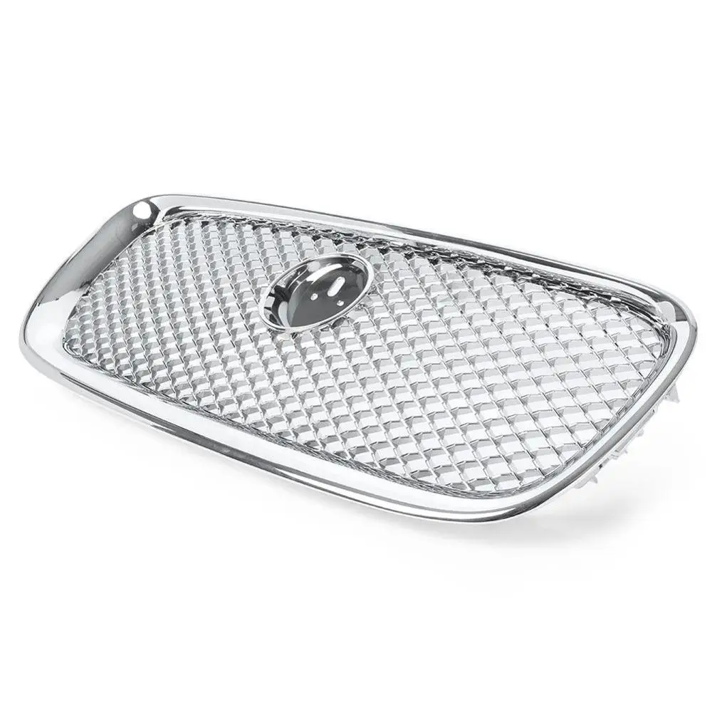 Передняя верхняя сетка решетка Джилла для Jaguar XF XFR 2012 2013 черный глянец ABS пластик - Цвет: Серебристый