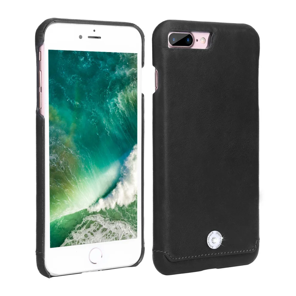 Известный Бренд роскошные чехлы для телефонов Apple iPhone 7/Plus/8 Plus Пьер кардин Кристалл из натуральной кожи чехол задняя крышка