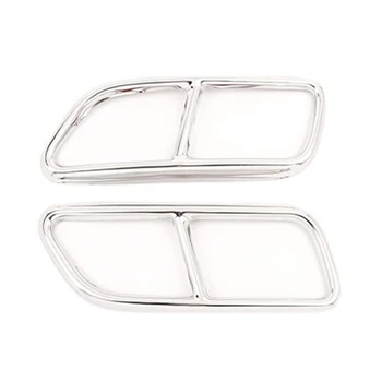 

Stainless Steel Car Exhaust Pipe Tail Throat Decor Frame Trim Cover Liner Accessories for Volvo S60 2014-2019