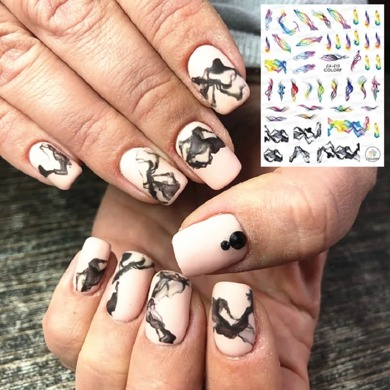 WG180401 15 новейший японский дизайн крест стикеры 3d на ногти nail art Наклейка шаблон diy