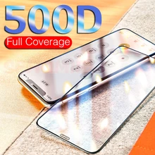 500D Защитное стекло для iPhone 11 Pro X XS Max полное покрытие Защита экрана для iPhone 7 8 6 6s Plus XR X Закаленное Стекло