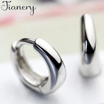 

JIANERY Luxury 925 Sterling Silver Circle Earrings For Women Hot Fashion Bridal Wedding Earrings Brinco Bijoux