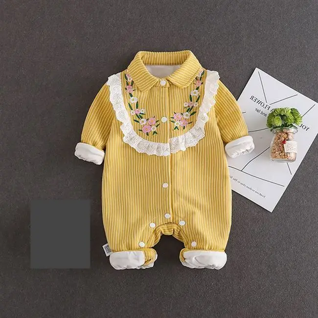 Теплые комбинезоны для новорожденных демисезонные толстые хлопковые девочек