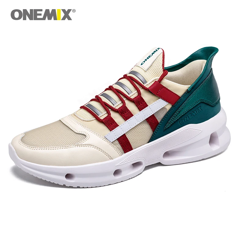 

onemix Man Running Shoes for Men Nice Retro Trend Trainers Zapatillas Sport Jogging Breathalbe Mesh Traveling Walking Sport Shoe