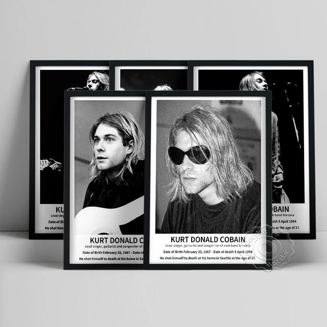Kurt Poster Black | Kurt Cobain Poster Pictures Poster Wall Picture - Aliexpress