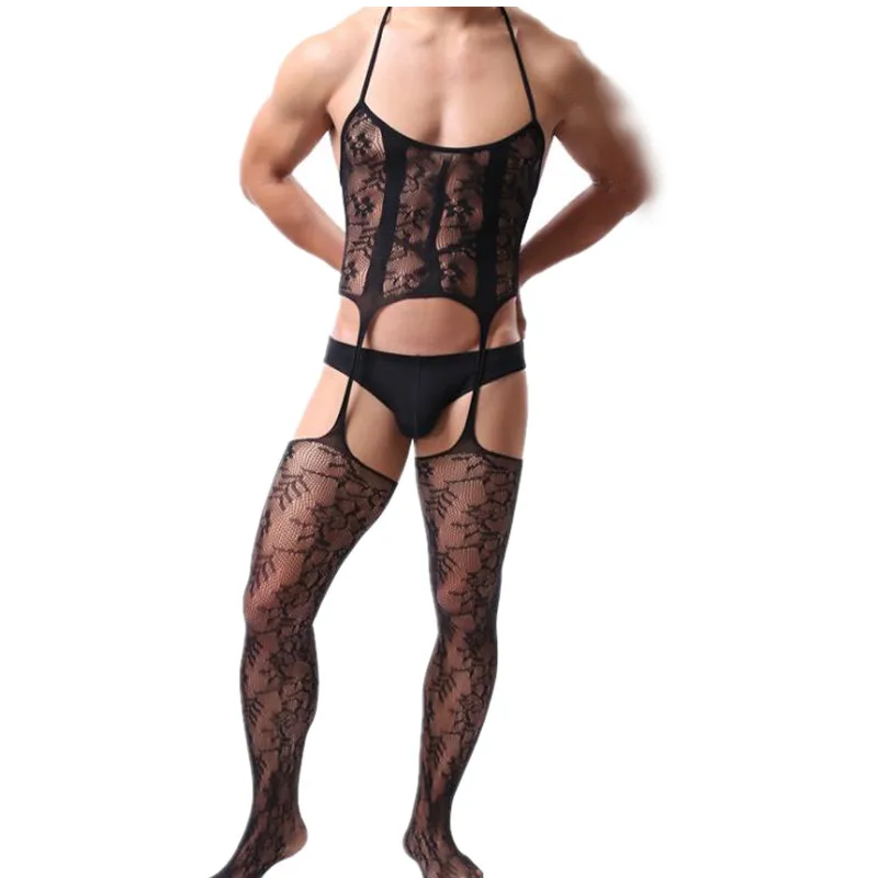 sexy lingerie hot sexy costumes intimates Appeal teddy bodysuits men netting body stocking porno cosplay fun underwear men hose