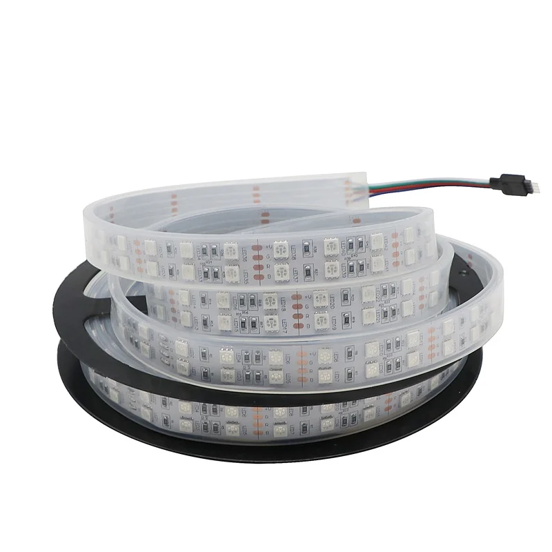 

SZYOUMY Silicone Tube Waterproof 120LEDs/M Double Row SMD 5050 LED Strip 12V White/Warm White Light For Christmas Decoration