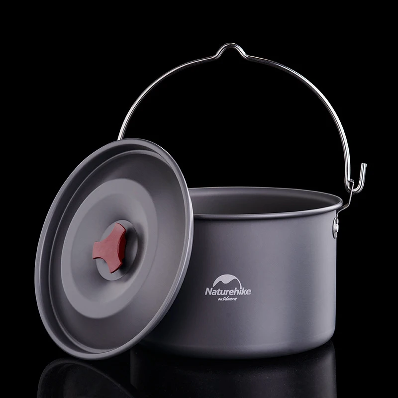 Outdoor Camping Hiking Picnic Cookware Cooking Bowl Pot Stove Set Portable