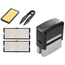 Самостоятельная чернильная печать набор пользовательских персонализированных DIY бизнес имя номер адрес печать резиновый штамп с пинцетом комплект