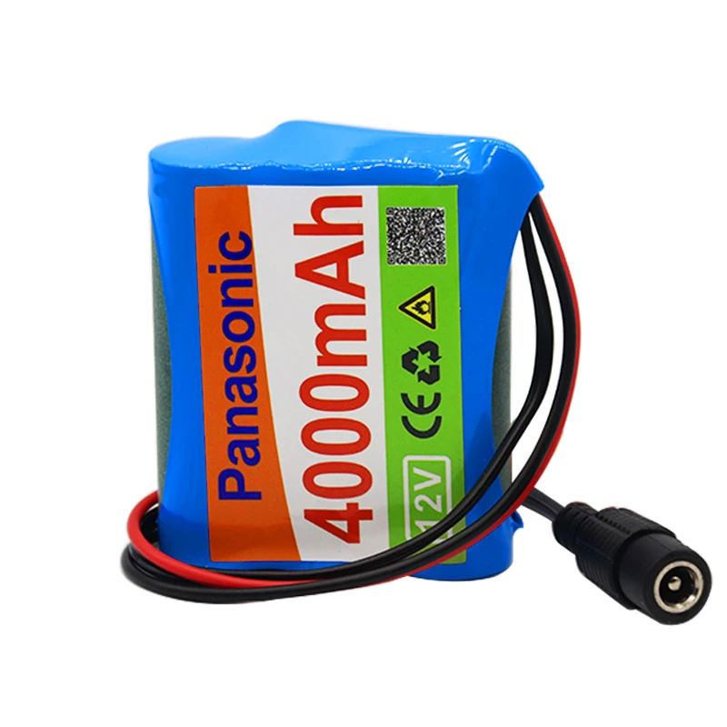 Panasonic 12V 4000mAh 18650 литий-ионная аккумуляторная батарея для камеры видеонаблюдения 3A батареи+ 12,6 V ЕС США зарядное устройство