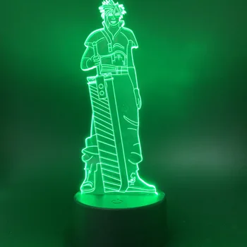 

3D Lamp Final Fantasy Claude for Room Decoration Nightlight Battery Operated Unique Prensent for Children Led Night Light Lamp
