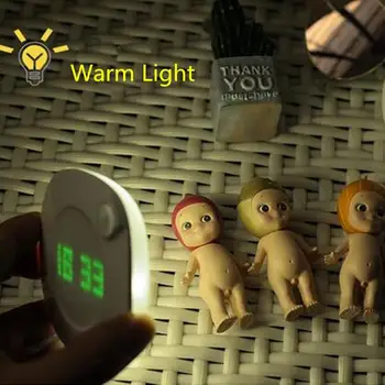 

CLAITE LED PIR Motion Sensor Night Light with Time Clock for Home Bedroom Stairs Wall Lamp Brightness Charging Battery Power