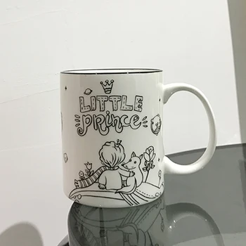 

Creative Coffee Mugs Personalized Funny Cute White Cartoon Printing Kids Reusable Travel Espresso Cup Tazas De Cafe Gift E5MKB