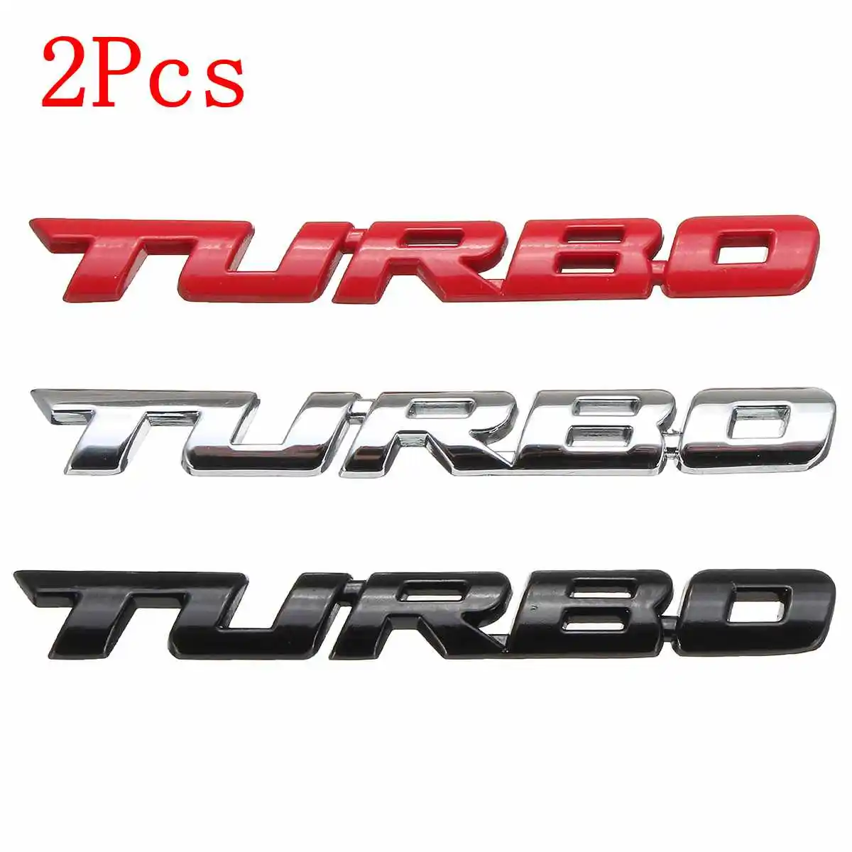 Hot New 2Pcs Car Body Rear Tailgate Sticker Emblem Badge Metal TURBO Lettering For Silverado | Автомобили и мотоциклы