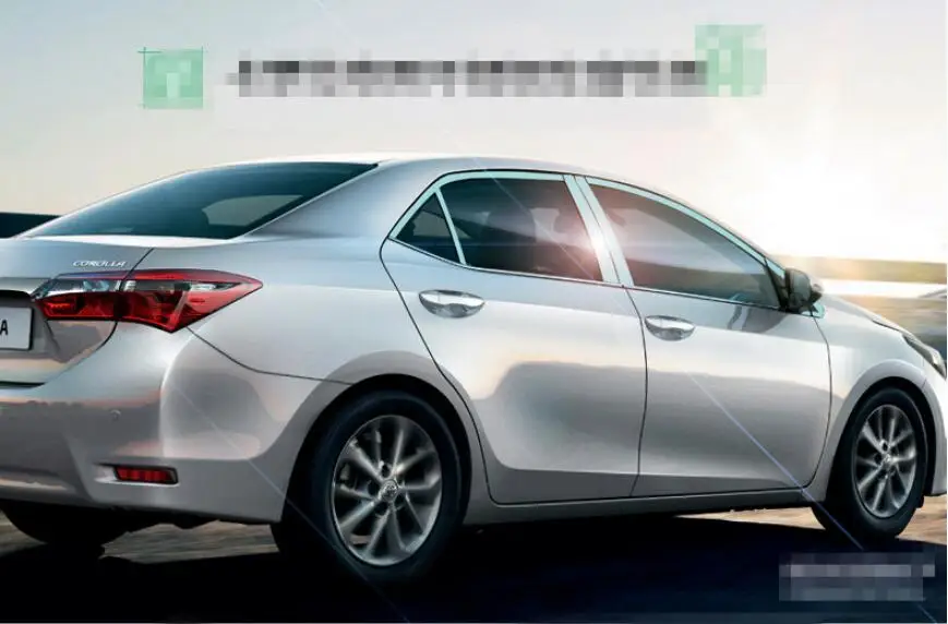 2007-2013 для Toyota Corolla 4dr Высококачественная накладка на окна автомобиля из нержавеющей стали(20шт), автомобильные Чехлы/kju