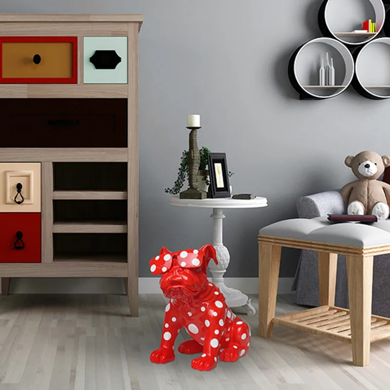 Simples e moderno simulação ponto de onda animal vestindo óculos resina artesanato criativo dos desenhos animados sala ornamentos x1718
