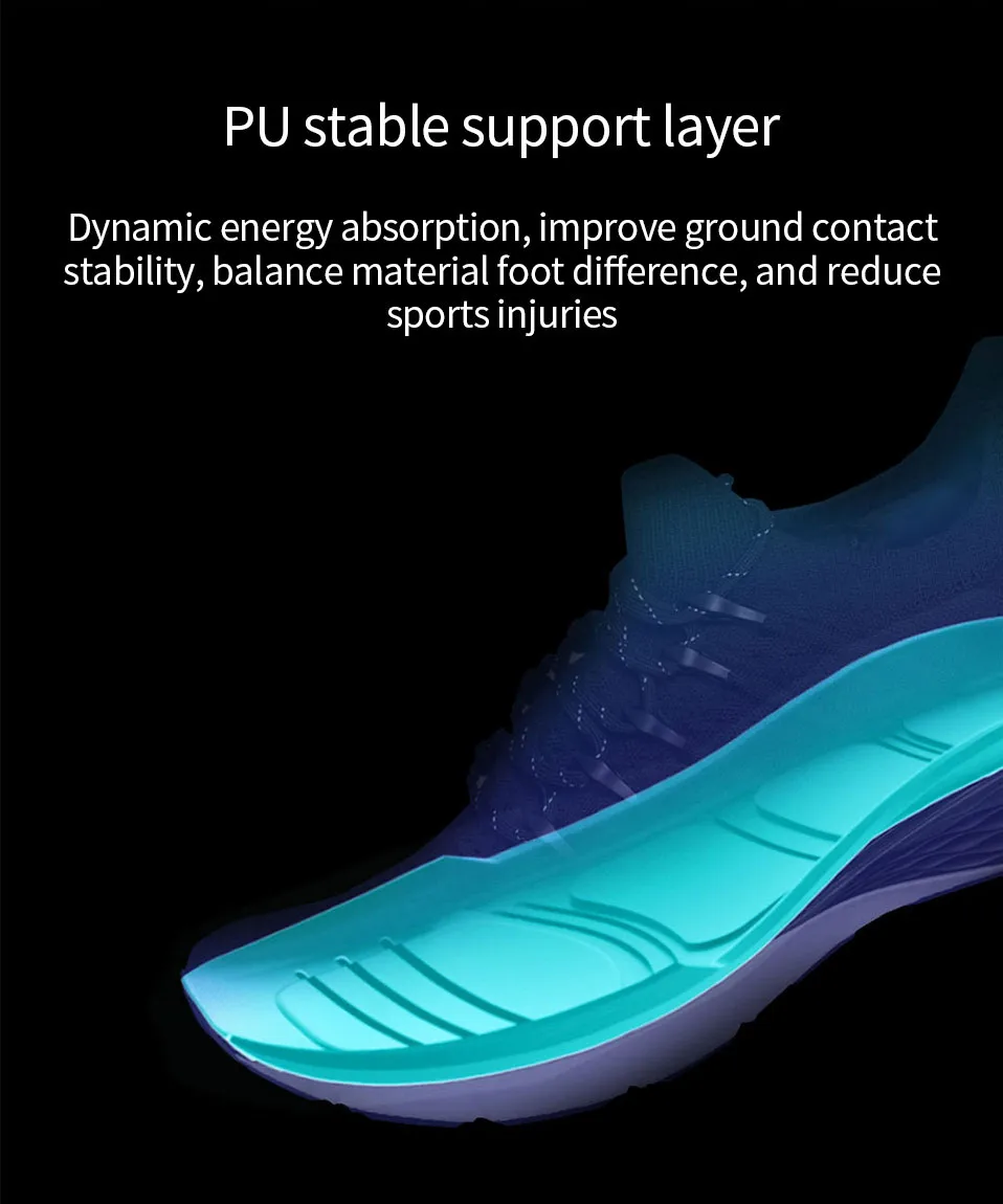 Xiaomi Mijia Sneaker 3 кроссовки для бега с блокировкой Fishbone, эластичная трикотажная обувь, амортизирующая Мужская Спортивная обувь для фитнеса PK Mijia 2