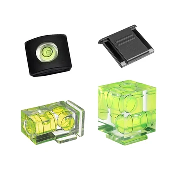 

3 Axis 2 Axis Camera Level Hot Shoe Spirit Level Hot Shoe Cover Bubble Level Protection Cap for DSLR SLR Camera Accessories