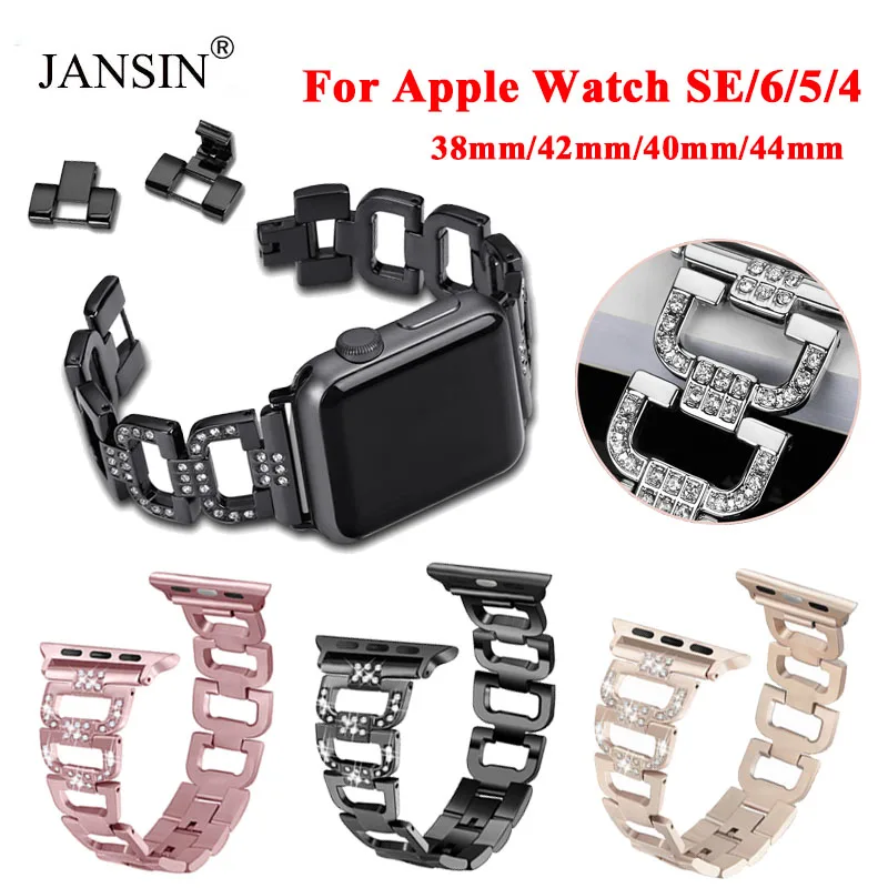 Ремешок Женский Для apple watch браслет со стразами для iwatch Band 42 мм 38 44 40 SE series 6 5 4 3