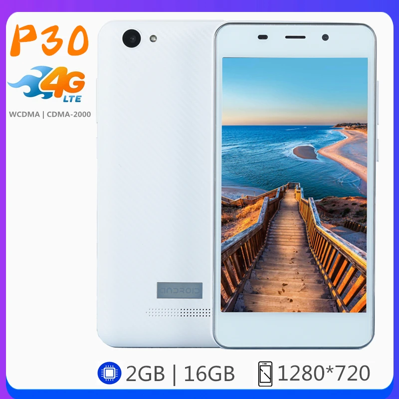 Смартфоны P30 4G-lte Android 6 0 мобильные телефоны 5MP камера 720P четырехъядерный MTK 2G RAM 16G ROM