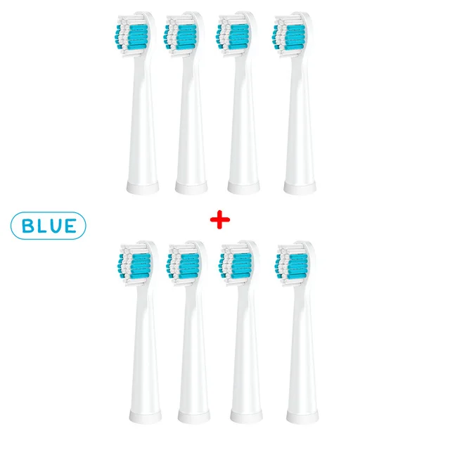 Сменная электрическая головка зубной щетки, Мягкая головка щетки для волос, съемная головка зубной щетки - Цвет: 8pcs blue