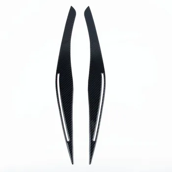 

2pcs Black Car Headlight Eyelid Eyebrow Cover Trim For BMW E90 E91 328i 335i M3 09-12 Auto Headlight Eyelid Cover Decoration