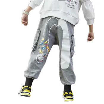 

Boys' overalls, denim trousers, spring and autumn 2020, spring and summer, new middle-aged boy-style pants, spring jeans tide