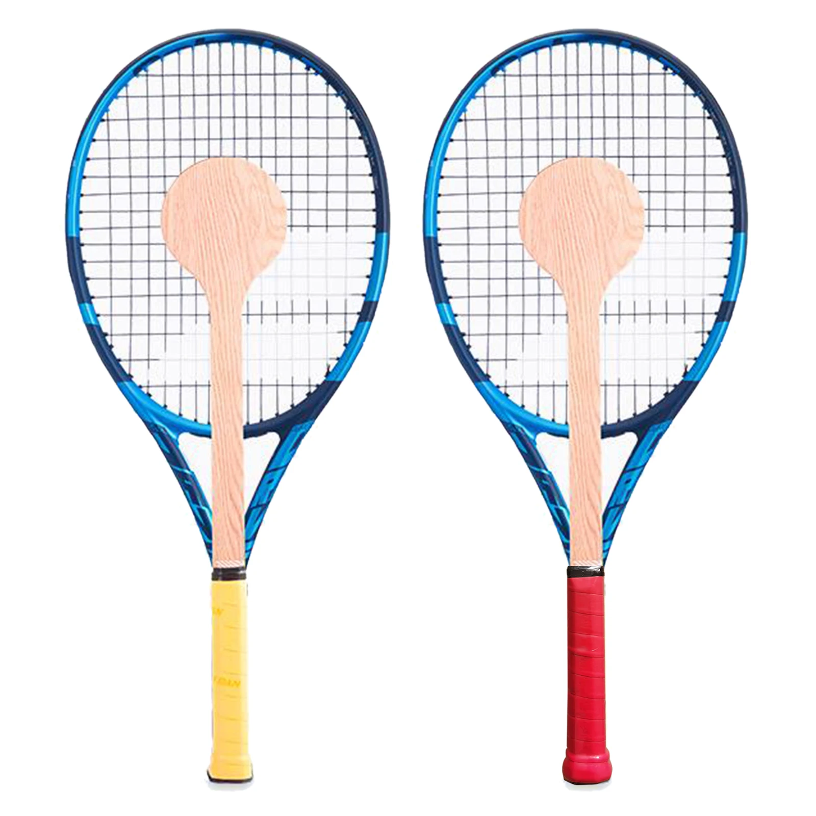 Tennis Racket Pointer Wooden Tennis Spoon Practice Batting Accurate Hitting Trainer Portable Practice Equipment