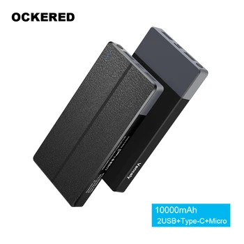 

OCKERED Dual USB 10000mAh Power Bank Portable Fast Charger Poverbank 10000mAh Powerbank For Xiaomi For iPhone XS 11