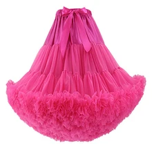 

55CM Knee Length Women's Puffy Tutu Skirt Petticoats Ball Gown Fluffy Princess Ballet Dance Underskirt Crinoline Pettiskirts