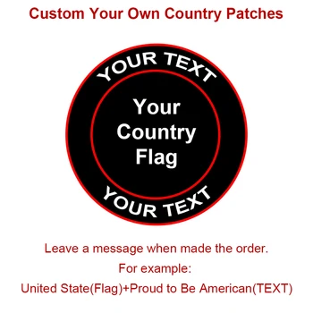 

Custom Country Military Embroidery Iron on Patch for Clothing Hook and Loop Design DIY Decoration Jacket Own Fashion Badges