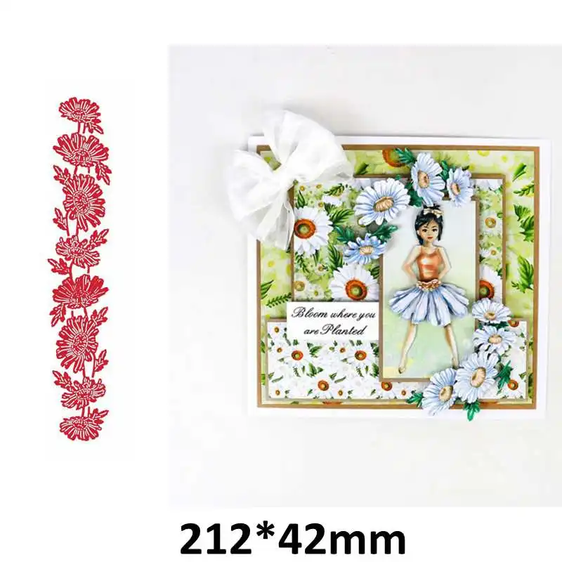 H3807 Morning Glory Flower Vine Металл резка Скрапбукинг для карт альбом делая Шаблон трафарет тиснение новые штампы - Color: H3807