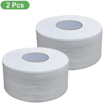 

4 Ply Jumbo Roll Toilet Paper, 2 Big Roll Super Soft Bath Tissue Natural Household Toilet Paper Roll Strong Water Absorption