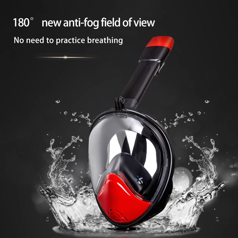 

Scuba Diving Mask Full Face Anti Fog Underwater Snorkel Masks 180° Wide Field Of View Swimming Snorkeling Set Equipment