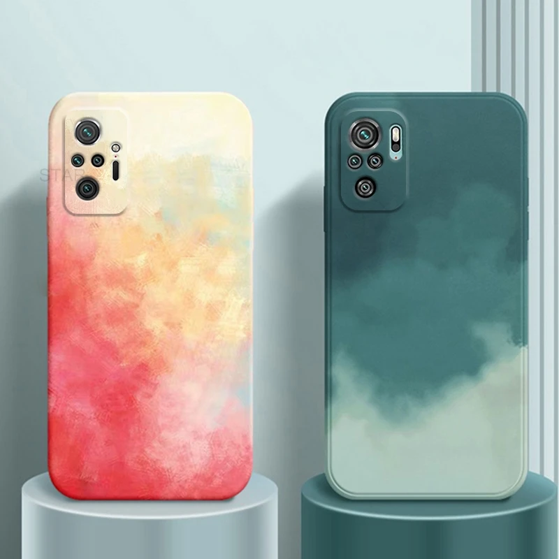 Мягкий силиконовый чехол для Xiaomi Redmi Note 10 S Pro Max s 5g с акварельным рисунком |