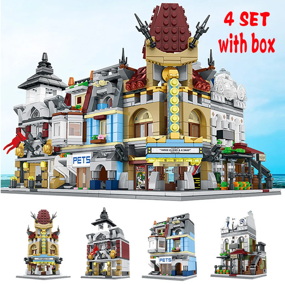 

City Mini Street Type Building Blocks Sembo Bloc Construction Bricks For Children Gift Castle Kids Creativity Toys Compatib