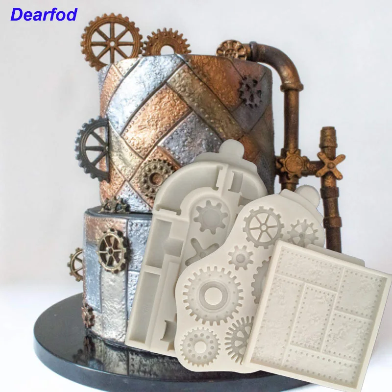 DBS085 стальная пластина и трубопровод силиконовая форма для помадки торта шоколадная форма Сахар ремесло торт, край украшения торта инструменты