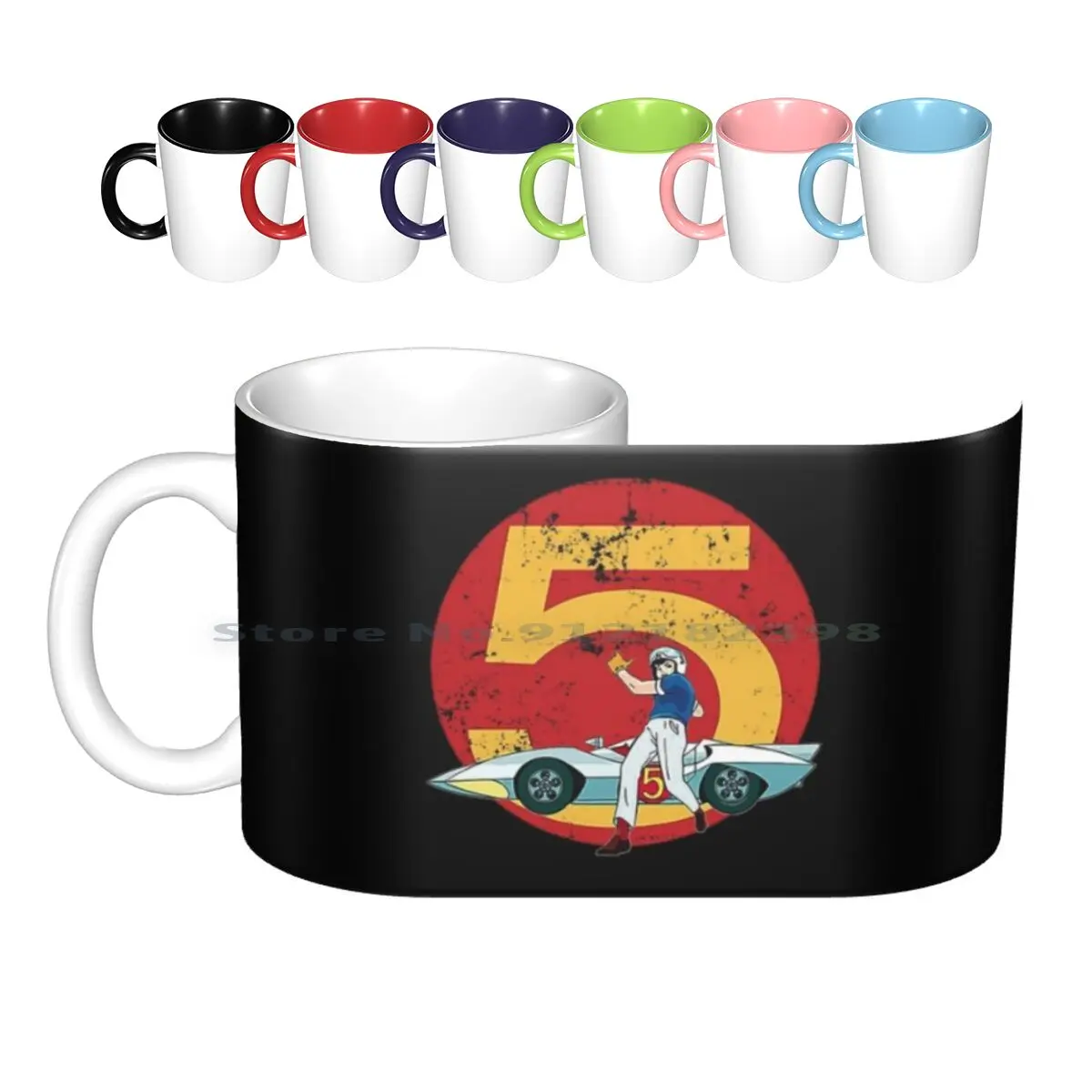 Tazze In Ceramica Tazze Da Caffè Tazza Da Tè Al Latte Speed Racing Mach 5 Racer Car Race Go Racer X Vintage Retro Automotive Fast Creative
