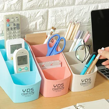 

Multi-Function Desktop Multiple Lattices Storage Box Fresh Office Pen Holder Creative Finishing Box