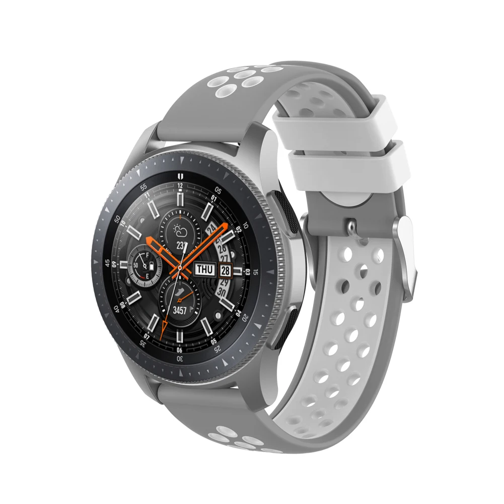Для samsung Galaxy Watch/S3 Двухцветный силиконовый ремешок 22 мм Пряжка сменный Браслет для Huami для Garmin для zte для LG