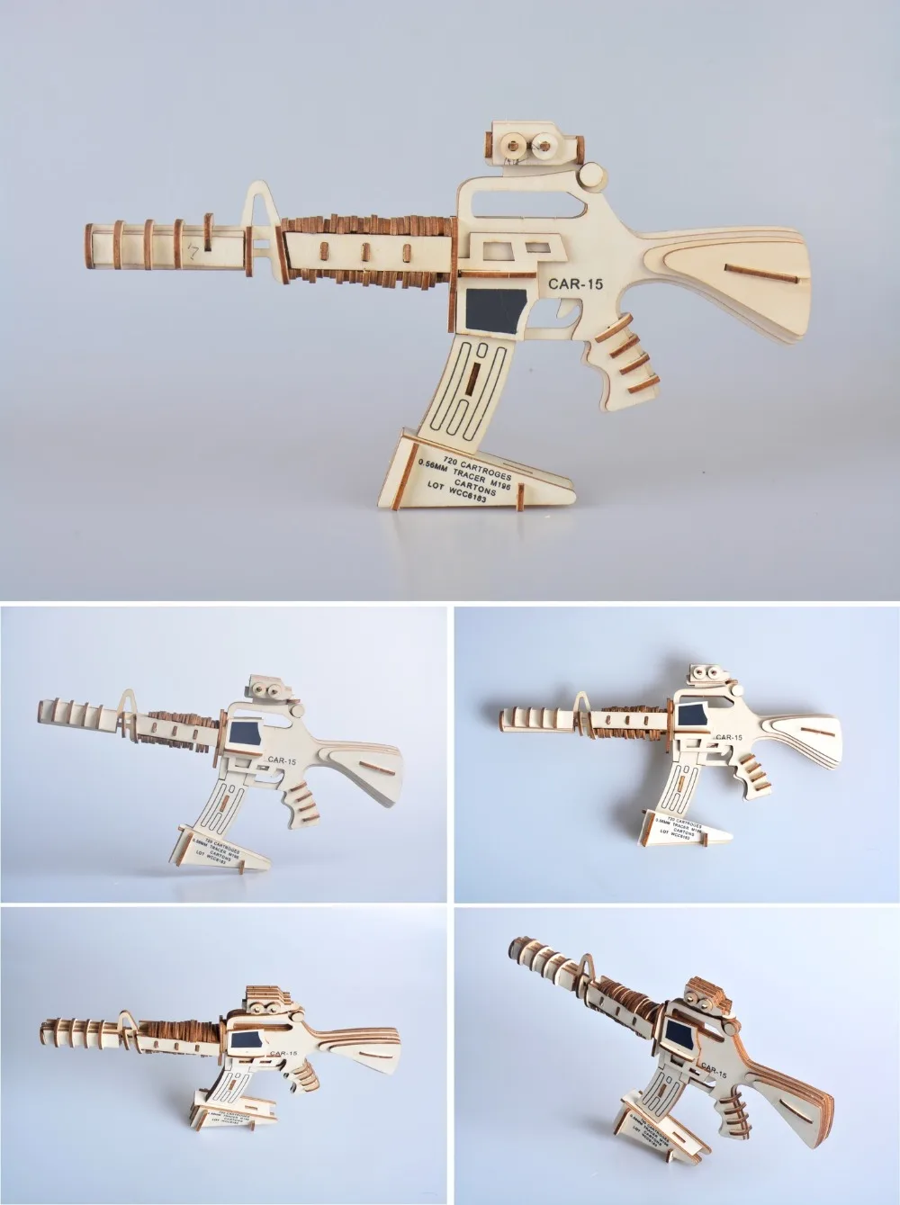 Carbine 15 DIY 3D деревянная головоломка по дереву сборочный Набор для резки деревянных игрушек для рождественского подарка 3192