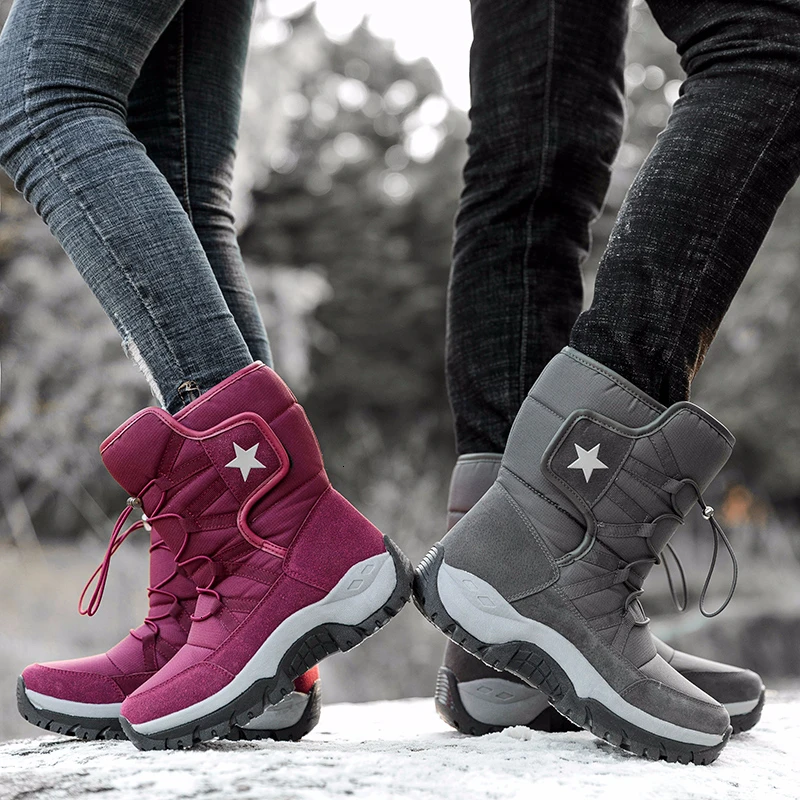 Женская зимняя обувь из коровьей замши для пеших прогулок Мужские тактические