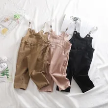 Новинка года, Осенний Модный хлопковый комбинезон для мальчиков и девочек, рост 80-100 см, штаны для мальчиков, 1 предмет, комбинезон для маленьких девочек, Комбинезон для мальчика, детские штаны