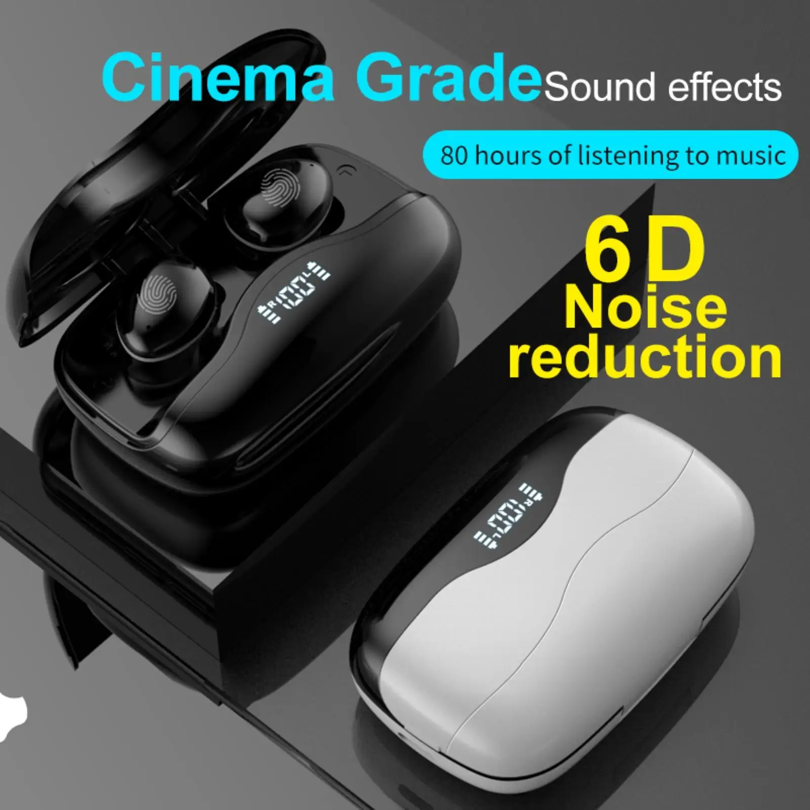 W16 TWS Bluetooth V5 0 Wireless In Ear Headset Earphone with Microphone HiFi Wireless Headphones Auriculares Bluetooth