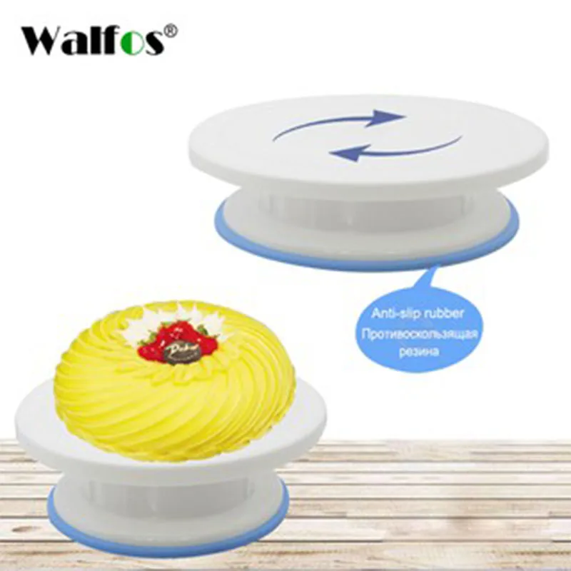 Вращающийся стол для украшения тортов WALFOS 27 см нескользящая круглая подставка