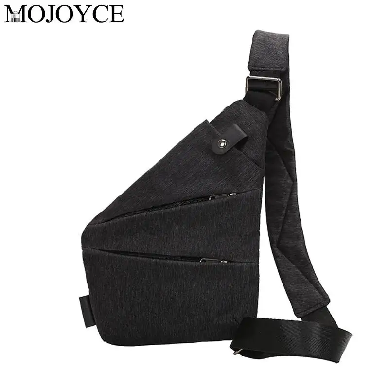 

New Fashion Solid Color Linen Canvas Chest Bag Simple Single Shoulder Bags Men Crossbody Anti Theft Male Casual Messenger Blosas