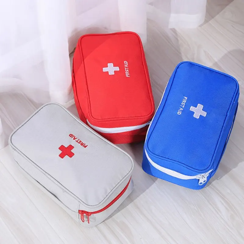 1pc First Aid Kit, Camping Travel Car First Aid Kit, Portable Medical Kit  Health Box, Outdoor Adventure Multi-purpose Emergency Supplies Bag And Basic