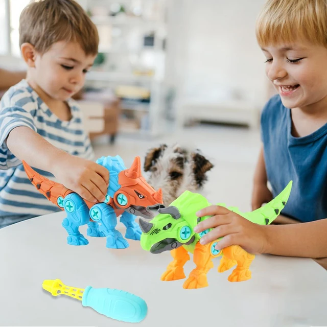 Démonter les jouets dinosaures pour les enfants - Construction Dino Egg  Play Kit avec tournevis Bricolage Construction Ingénierie Ensemble Stem