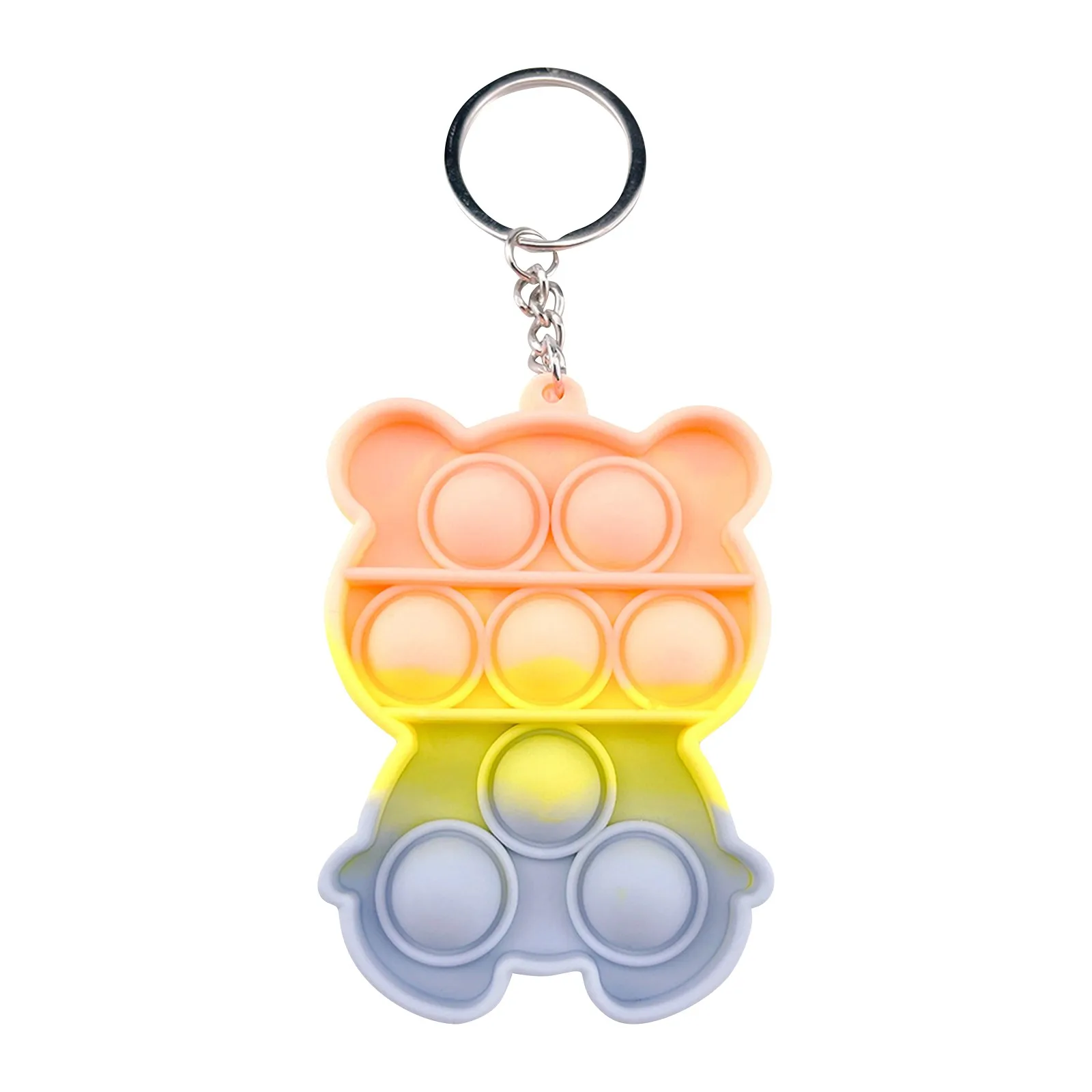 Mini Pops Simple Dimple Keychain Its Push Bubble Anxiety Sensory Fidget Toy Anti Stress Relief For Autism Adults Key Chain Toys nedo stress ball Squeeze Toys