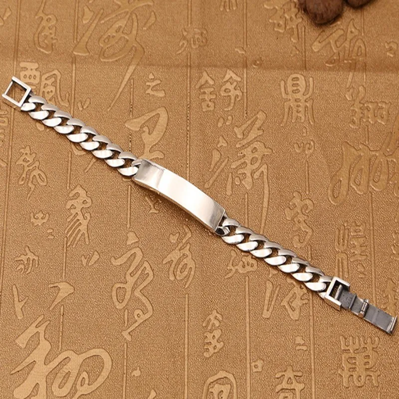 Твердое Серебро 925 серебряные ювелирные изделия 9 мм Корейская версия личности тайский серебряный браслет для мужчин и женщин браслет мужской браслет
